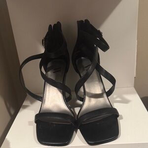 Worthington Black Strappy Heels